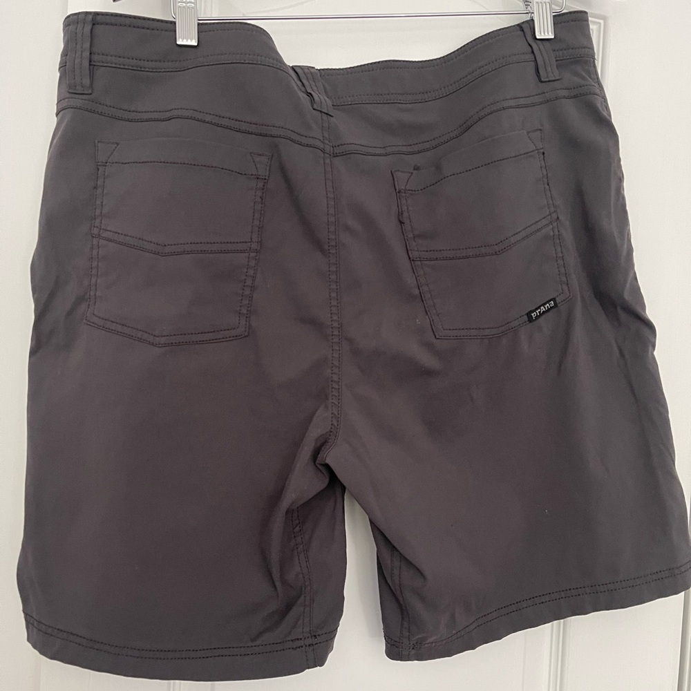 prAna Brion Hiking Shorts Men’s 38 Gray Nylon Stretch Outdoor Travel 9” gorpcore - Picture 3 of 9
